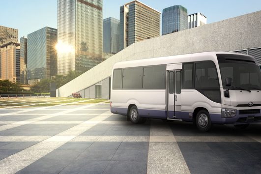 Toyota Coaster Minibus Rental with Driver in Dubai