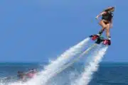 Flyboarding stunt near Atlantis, Dubai