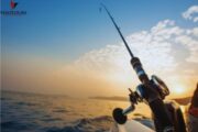 Fishing Rod with Sunset in Fujairah