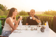 Breakfast on a Scenic Deck Overlooking the Desert