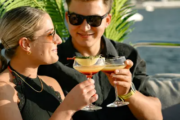 Couple Sipping Cocktails on a Yacht