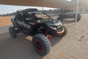 CAN-AM Maverick XRS parked in a desert resort area