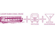 Dubai Canal Cruise with shuttle service and house beverages.