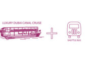 Dubai Canal Cruise with a shuttle bus option.