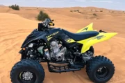 Side View of Yamaha Raptor 700cc in the Desert