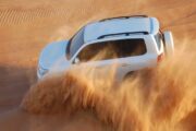 4x4 Land Cruiser dune bashing in Dubai desert