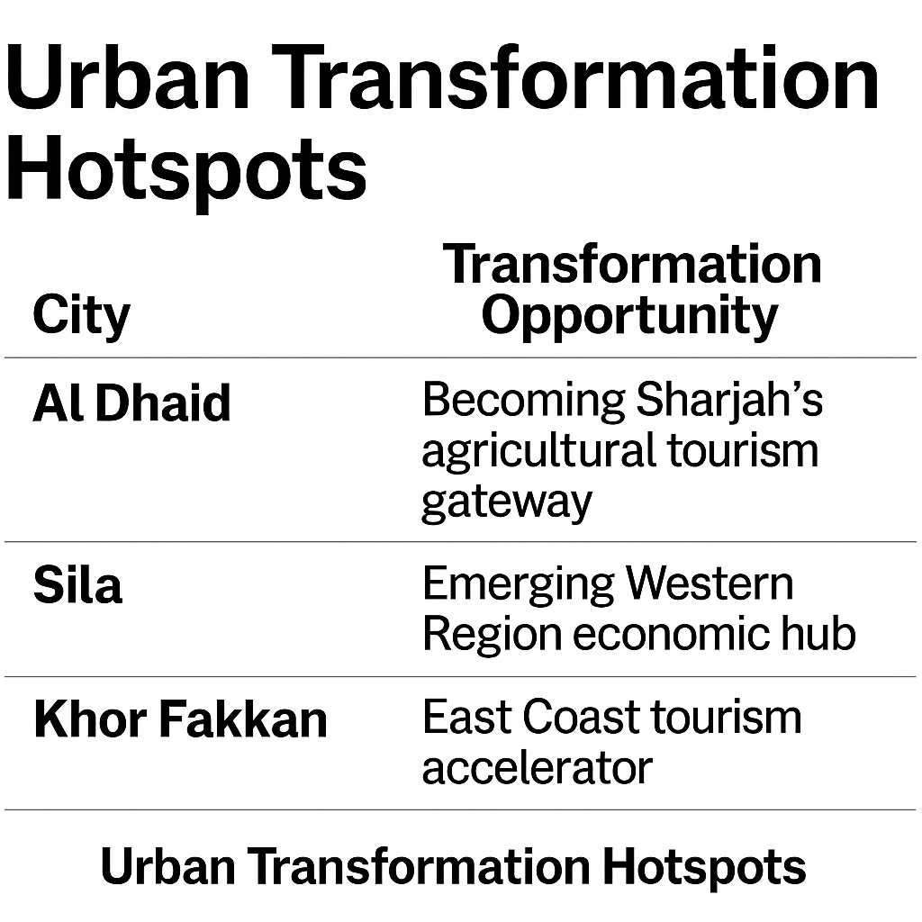 Key UAE cities poised for transformation, showcasing their unique development opportunities by 2035