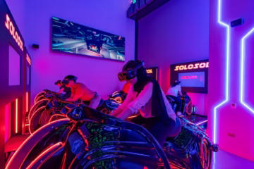 VR motorbike racing game at Pixoul Gaming Abu Dhabi