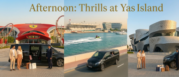 Yas Island Ferrari World jet ski luxury van chauffeur Abu Dhabi attractions