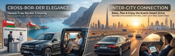 Dubai to Oman private transfer chauffeur border crossing Musandam intercity luxury travel UAE