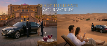 chauffeur driven staycation UAE luxury hotel arrival desert camp sunset VIP travel experience