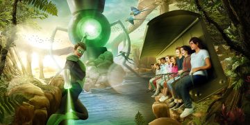 Green Lantern ride Warner Bros World Abu Dhabi space simulator ride