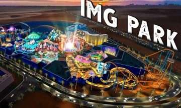 aerial view of IMG Worlds of Adventure indoor theme park Dubai
