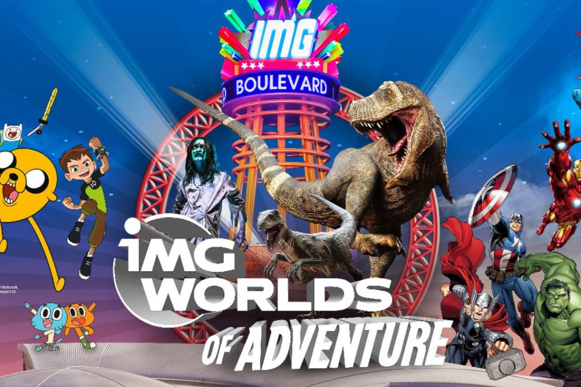 IMG Worlds of Adventure Dubai with Marvel superheroes Cartoon Network characters and dinosaurs