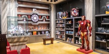 Iron Man statue Marvel collectibles shop IMG Worlds Dubai