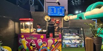 kids snack counter popcorn ice cream IMG Worlds Dubai kids zone food kiosk
