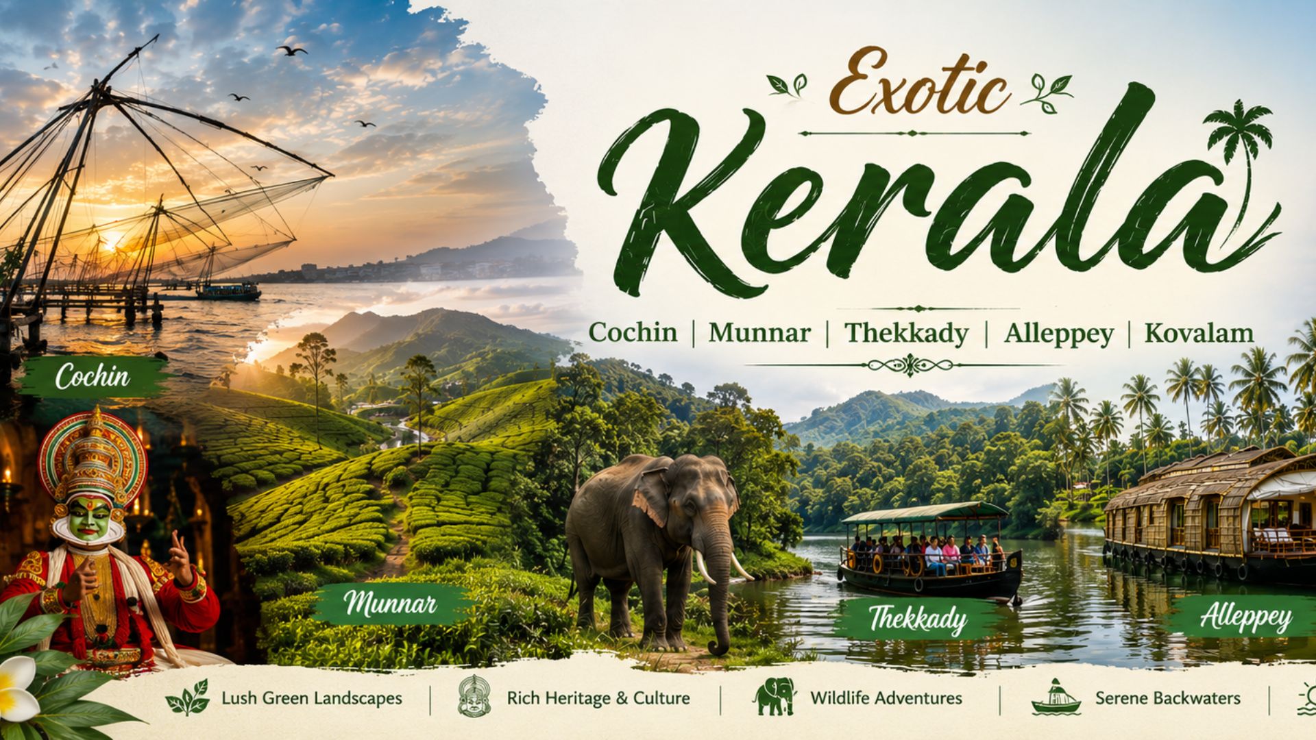Exotic Kerala – 7 Nights / 8 Days Tour Package