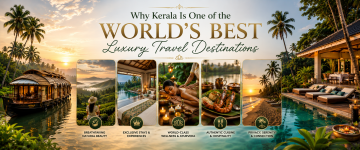 Luxury houseboat, wellness spa, beach resort and premium experiences showcasing Kerala's finest attractions.