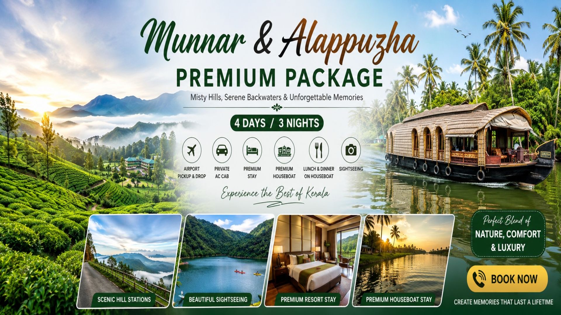 Munnar & Alappuzha Premium Package