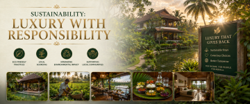 Eco-friendly luxury resort in Kerala promoting sustainable tourism and responsible travel.