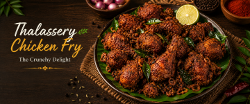 Crispy Thalassery Chicken Fry seasoned with authentic Malabar spices and curry leaves